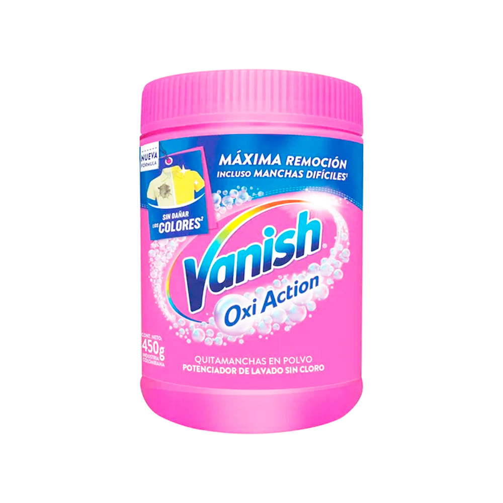 Quitamanchas Polvo Ropa Color 450 Grs Vanish