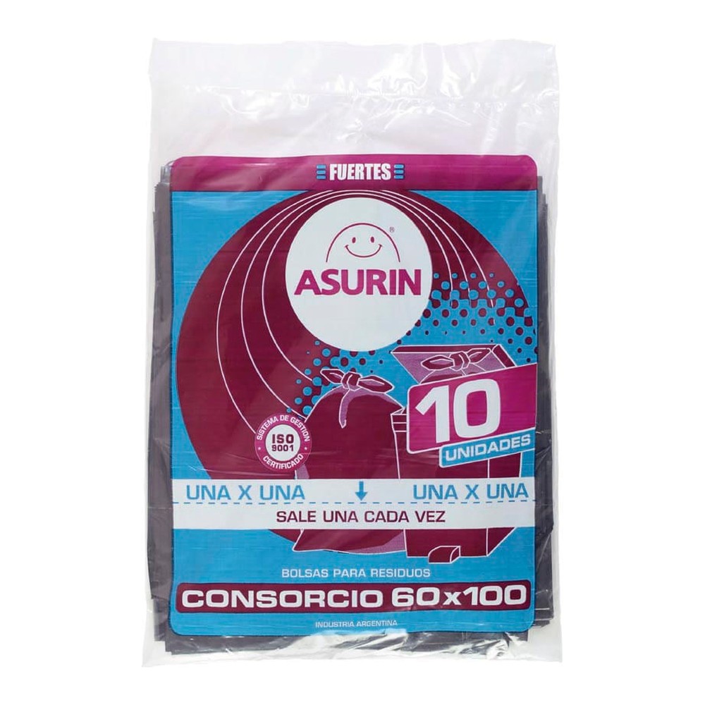 Bolsas de Residuos Asurin Consorcio 60 x 100 Cm x 10 Un