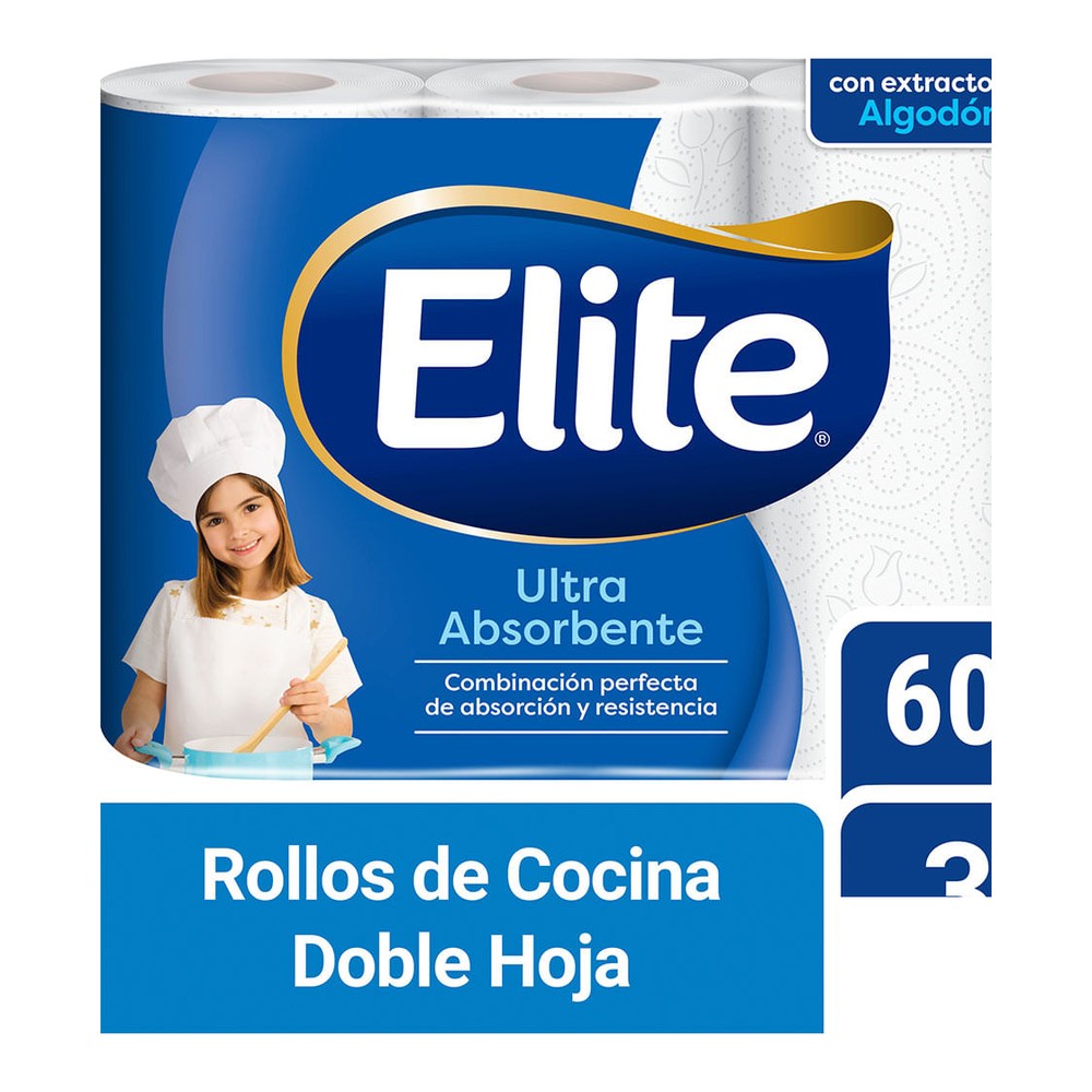 Rollo de Cocina Doble Hoja x 3 Un Elite