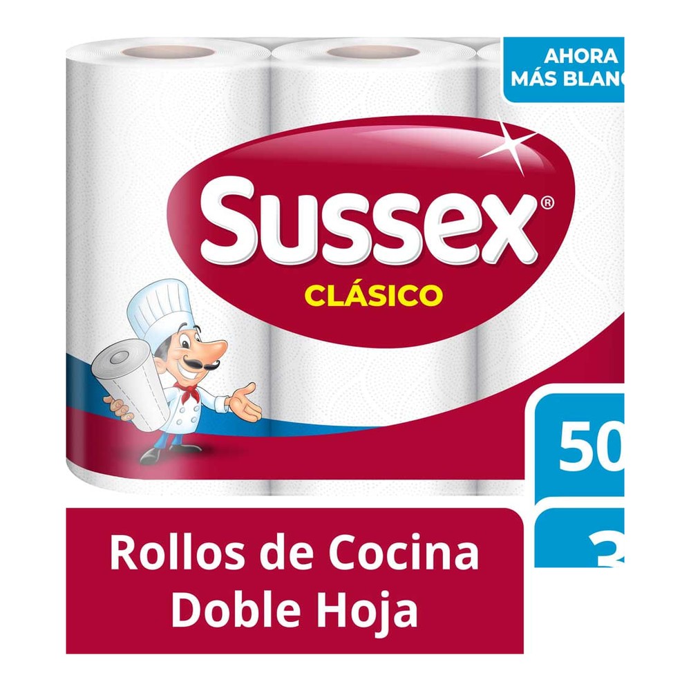 Rollo de Cocina Doble Hoja 150 Un x 3 Un Sussex