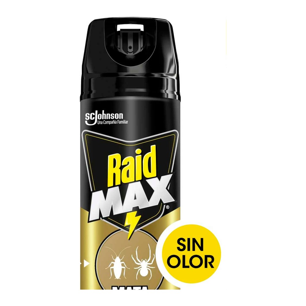 Insecticida Mata Cucarachas y Arañas Max Aerosol 360 Cc Raid