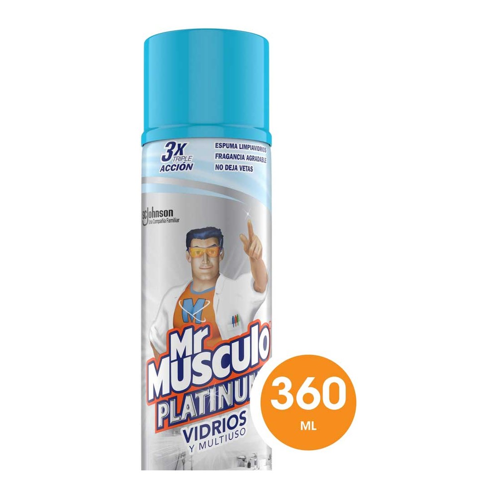 Limpiavidrios Platinum Original 360 Ml Mr Musculo