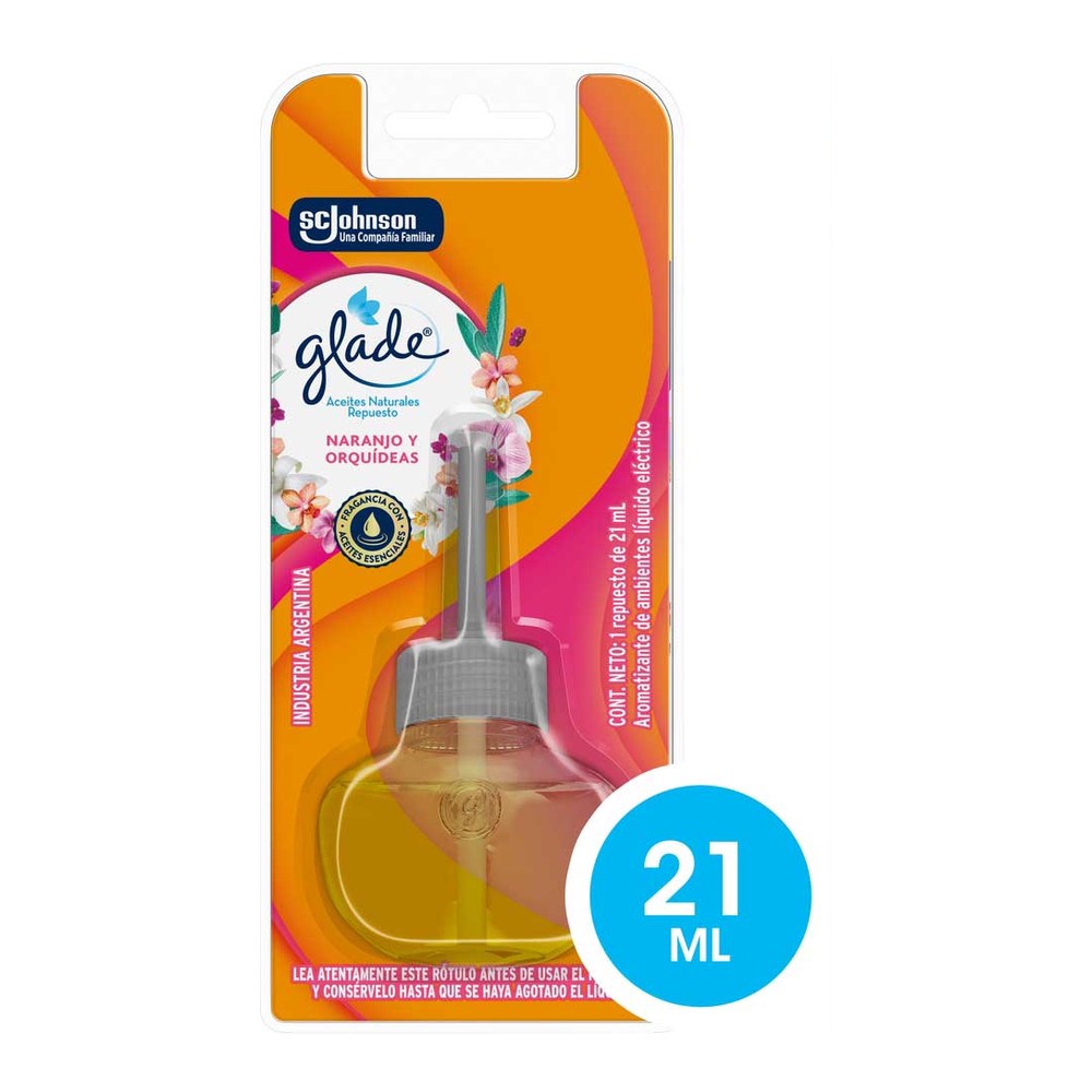 Repuesto de Aromatizante de Ambientes Naranjo y Orquídeas 21 Ml Glade