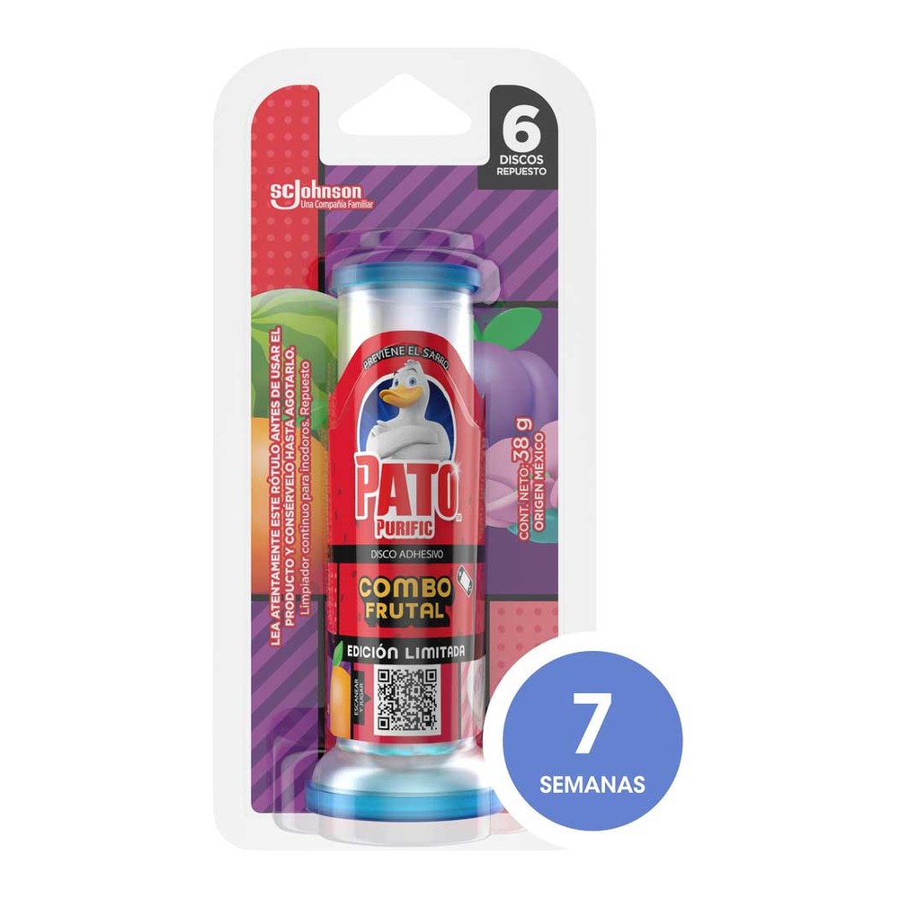 Disco Adhesivo Combo Frutal Repuesto 38 Gr Pato