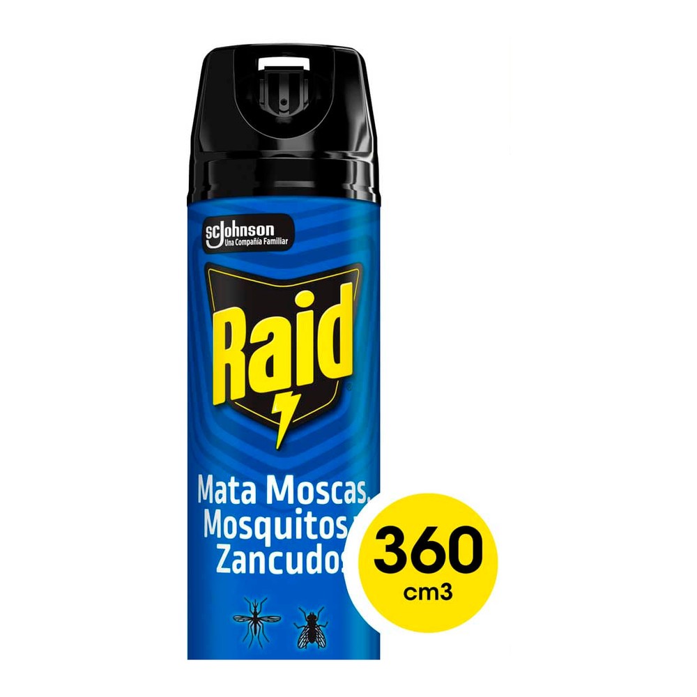 Insecticida Mata Moscas y Mosquitos Aerosol 360 Ml Raid