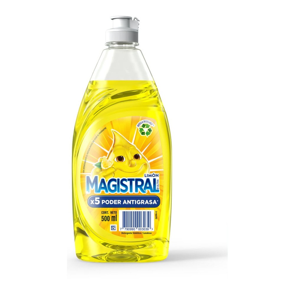 Detergente para Lavavajillas Ultra Limón 500 Ml Magistral