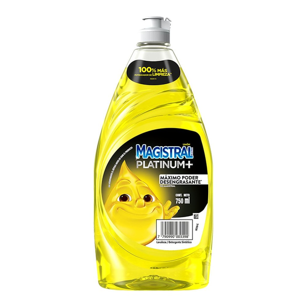 Detergente para Lavavajillas Platinum Limón 750 Ml Magistral
