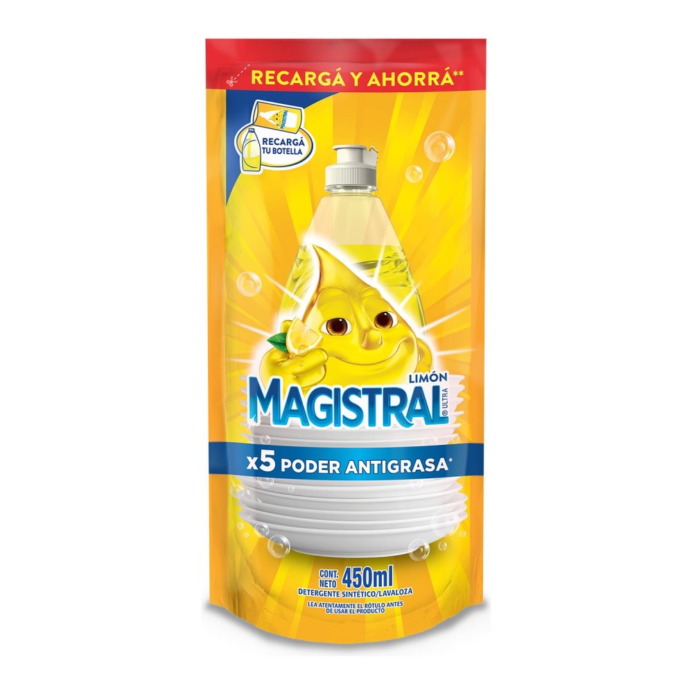 Detergente para Lavavajillas Ultra Limón 450 Ml Magistral