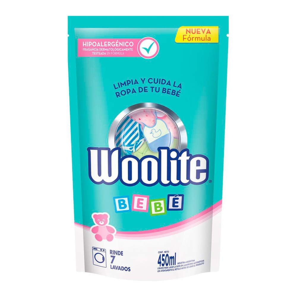 Woolite Jabón Líquido Para Ropa De Bebé En Máquina Repuesto 450ml
