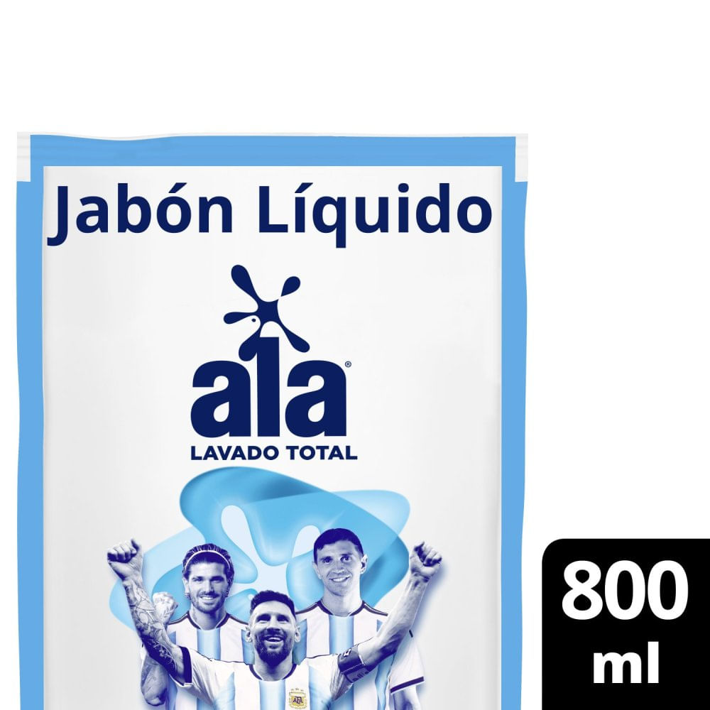 Jabón Líquido para Ropa Lavado Total 800 Ml Ala