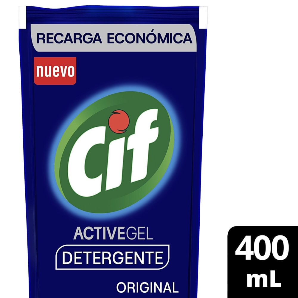 Detergente para Lavavajillas Active Gel Original 400 Ml Cif