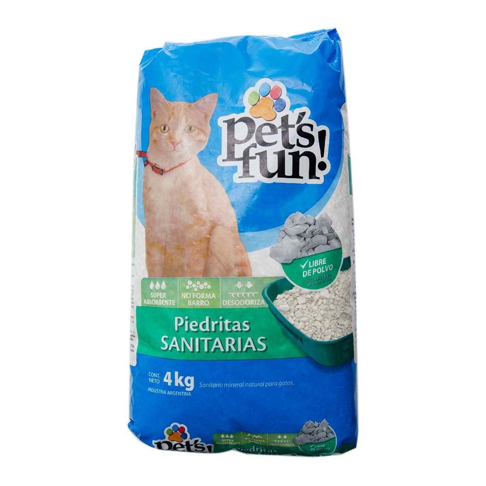 Piedritas Sanitarias para Gatos 4 Kg Pet's Fun