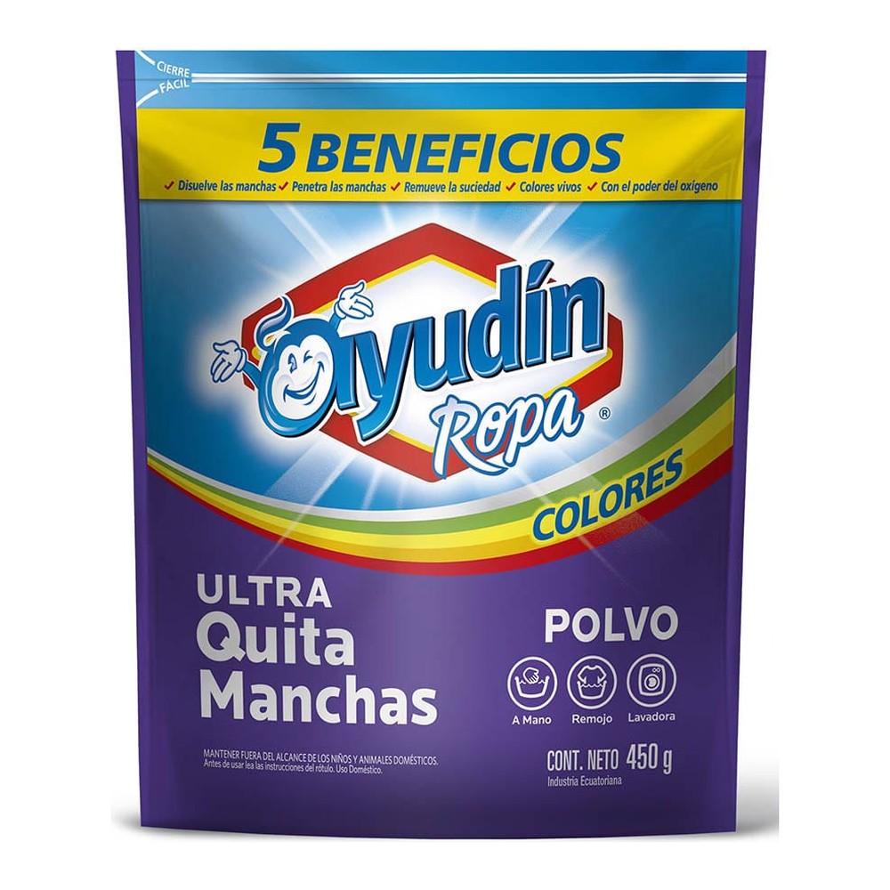 Quitamanchas Ropa Colores 450 Grs Ayudín