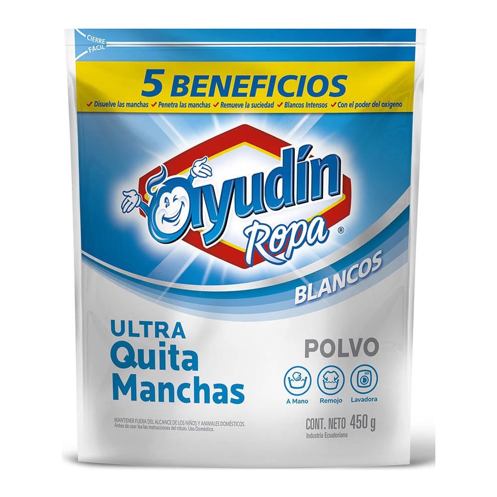 Quitamanchas Ropa Blancos 450 Grs Ayudín