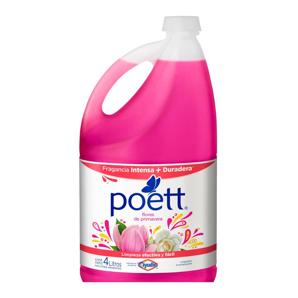 Limpiador de Pisos Flores de Primavera 4 Lts Poett
