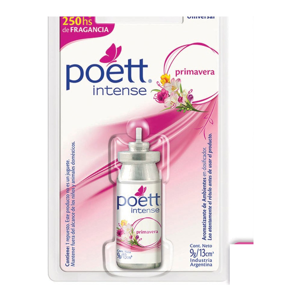 Aromatizante De Ambiente Intense Primavera (repuesto) 9 Gr Poett