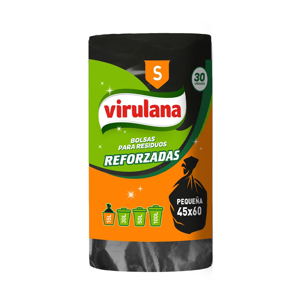 Bolsas de Residuos Virulana Reforzadas 45x60 Cm x 30 Un