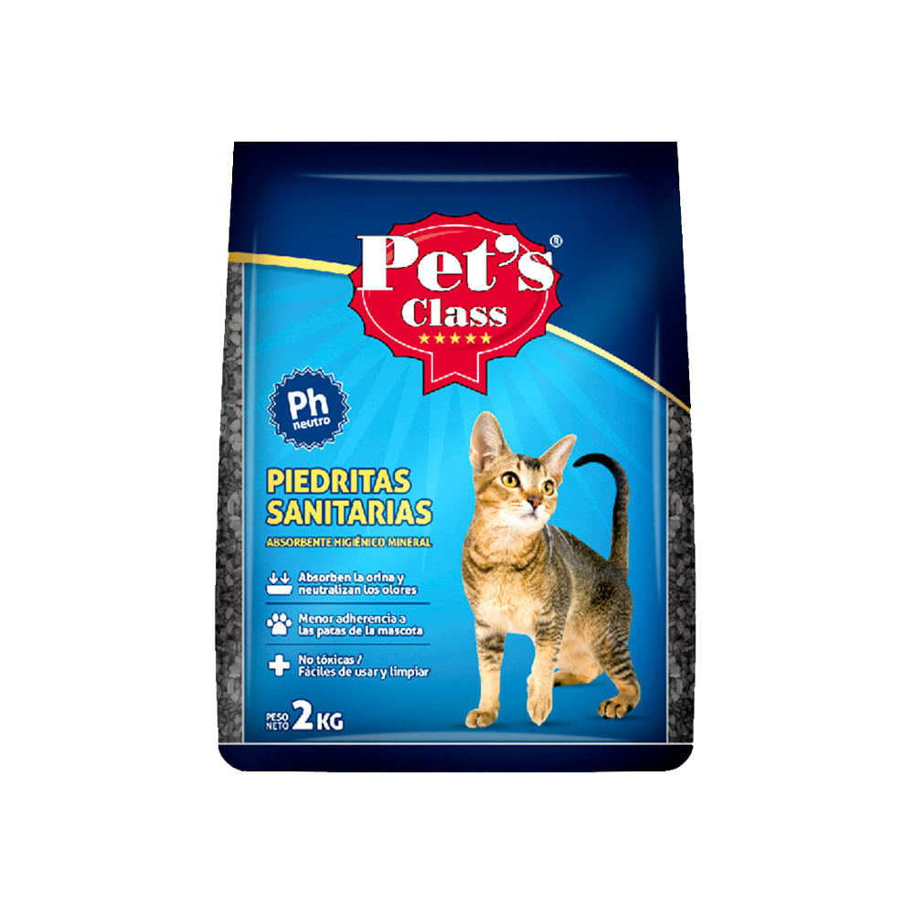 Piedritas Sanitarias para Gatos 2 Kg Pet's Class