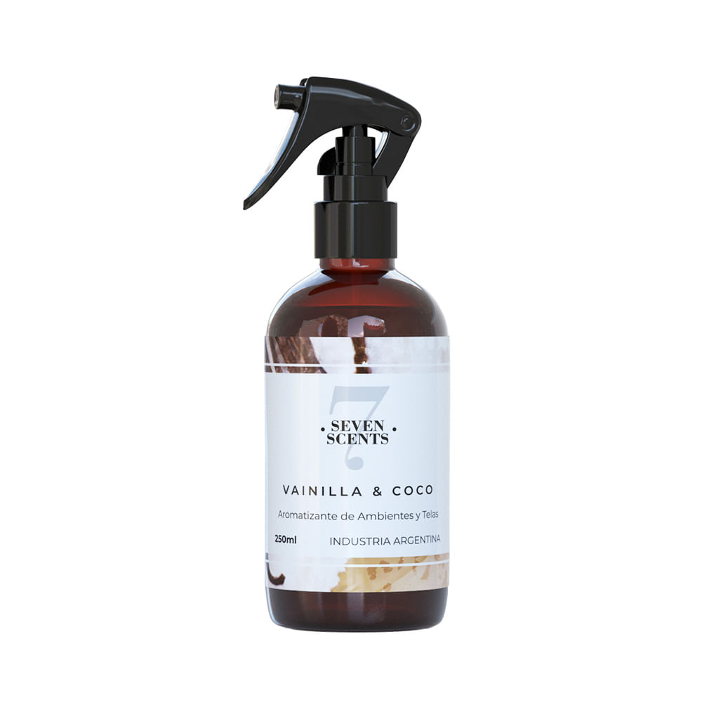 Aromatizante de Ambientes y Telas Vainilla y Coco 250 Ml Seven Scents
