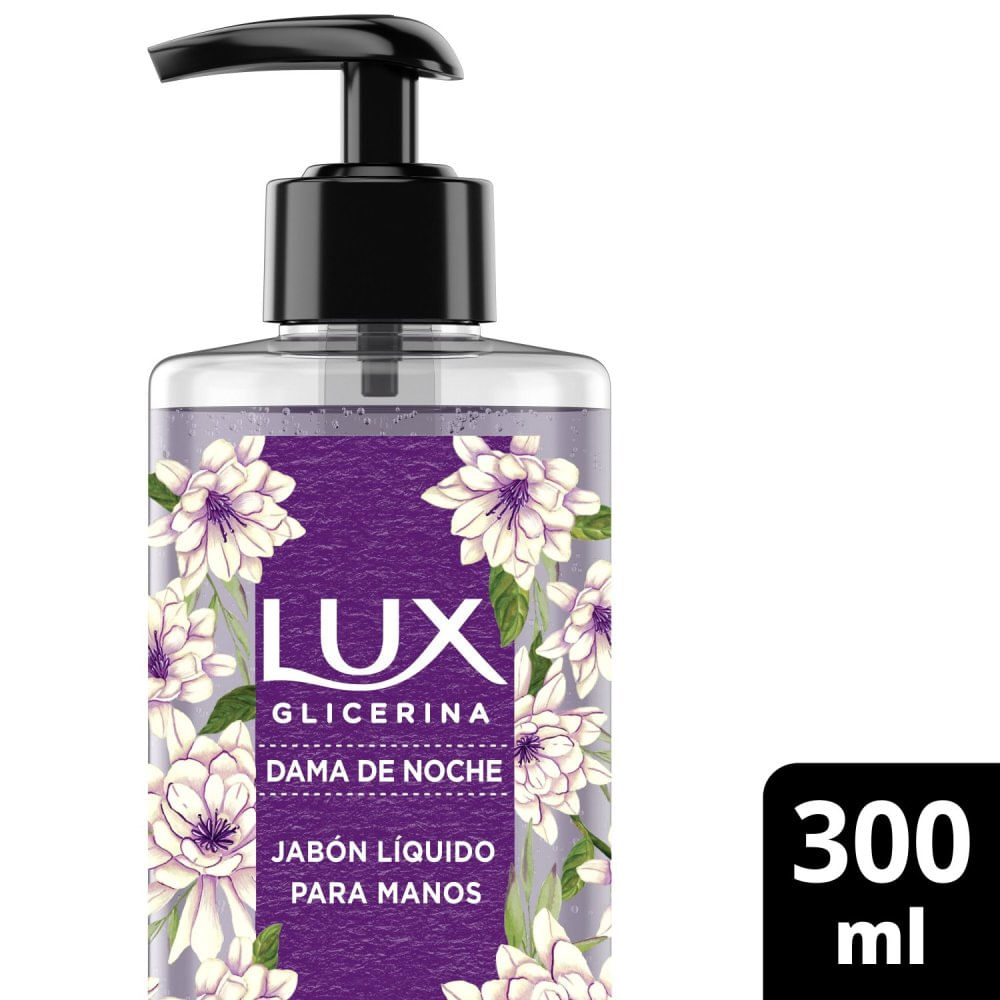 Jabón Líquido para Manos Glicerina Dama de Noche 300 Ml Lux